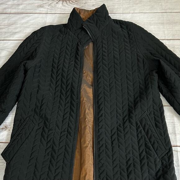 Gallery Quilted reversible trench coat minimalist Lagenlook gothic career Emo S - Picture 5 of 12